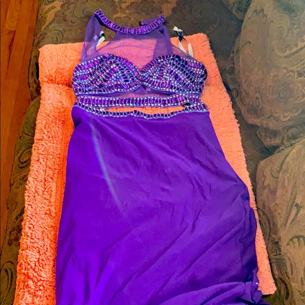 2 piece prom dress